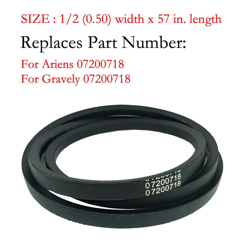 CTPOWER Mower Deck Belt 07200718 / Kevlar Cord / 2/1inches x 57 inches/Compatible with Ariens/Gravely 915175 915177 Zero Turn Mower - Image 2